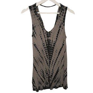 ROCK & REPUBLIC - Tie-Die Black + Gray with Studded Neckline - Size XS